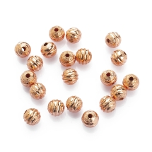 Намистини Зоряний Пил Латунь 6мм Колір: Рожеве Золото 20шт (2WB27759)