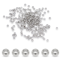 Koraliki Zaciskowe, Stopery, Mosiądz, Rondelle, Platyna, 2.5mm, Otwór 1.2mm, 220szt/5g (2WB27860)