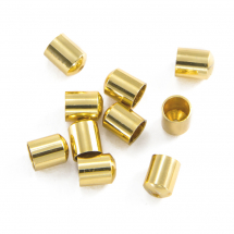 Końcówki do Sznura, Mosiądz, Kolumna, Trwała Powłoka, Złoty, 5x4mm, Średnica wewnętrzna 3mm, 10szt (13WB19757)